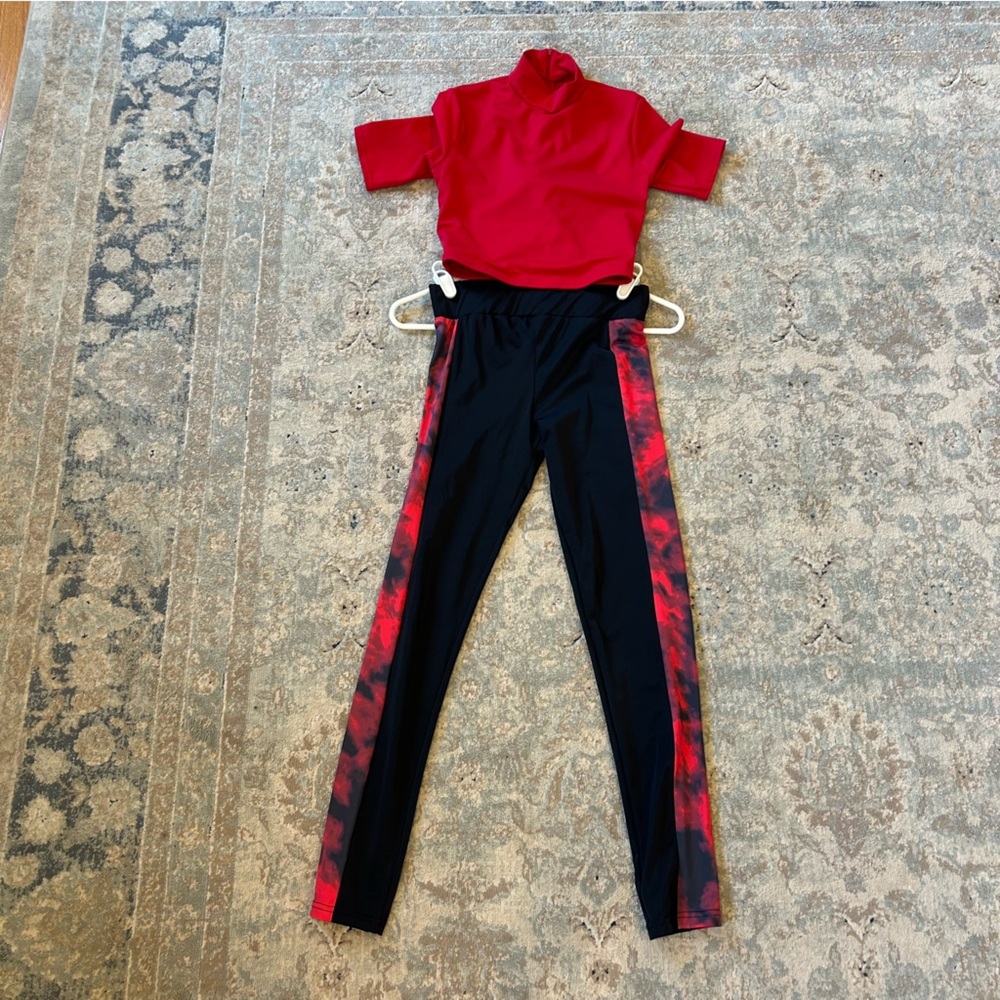 Balera Hip Hop costume black and red size AS WORN ONCE